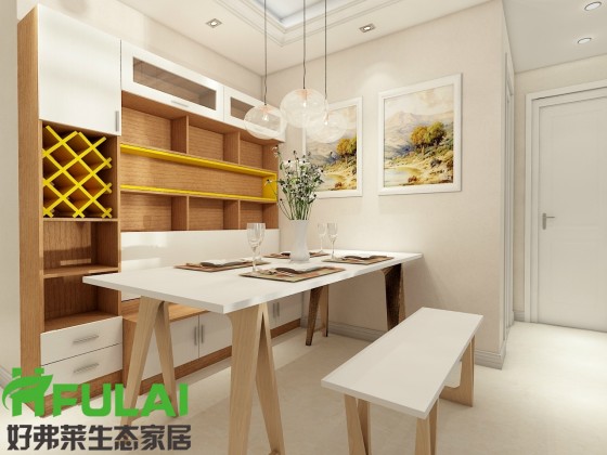 保利罗兰国际 两房 现代风 (柚木搭白）